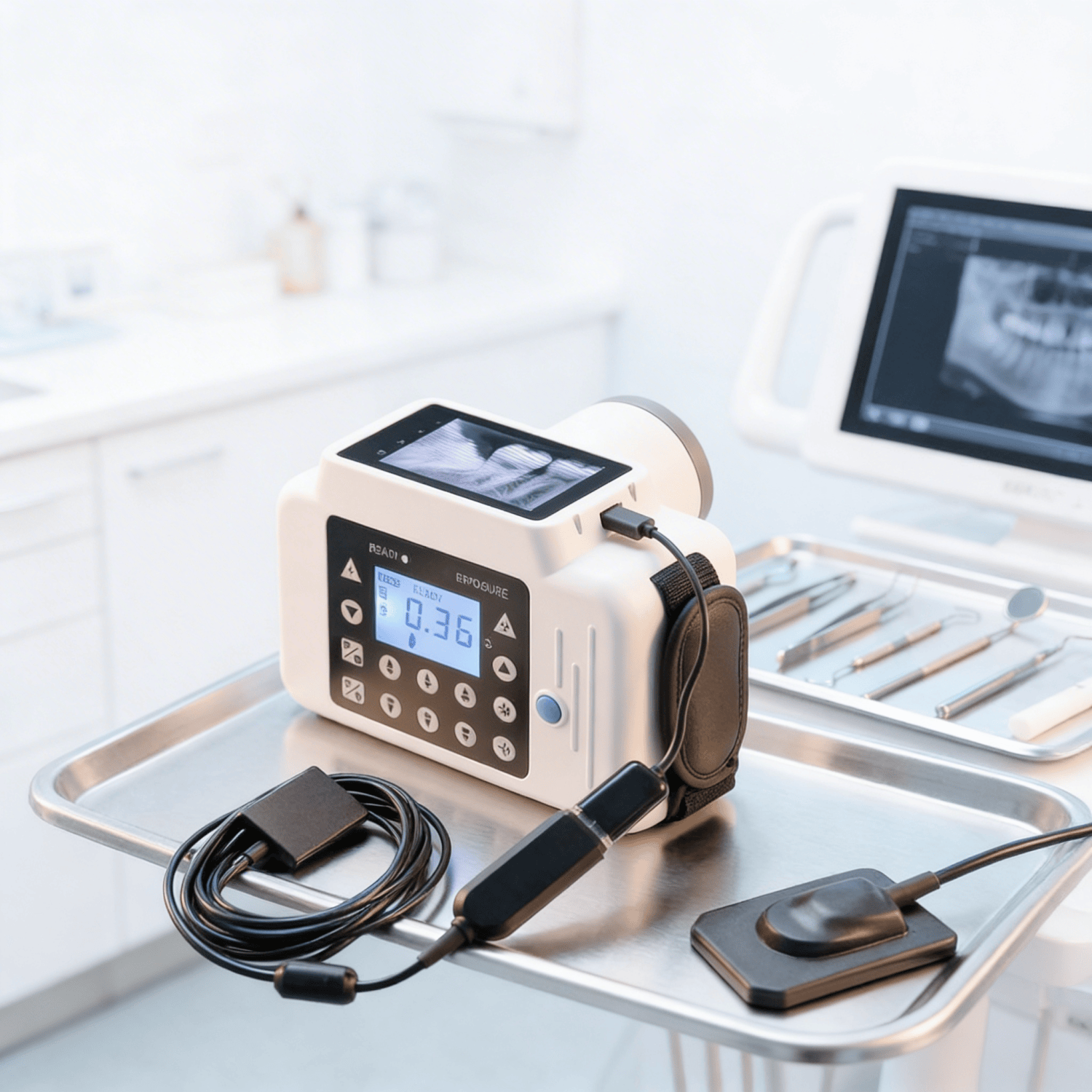 máquina de rayos x dental portátil con sensor digital